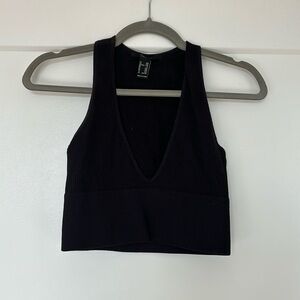 Forever 21 black tight crop top